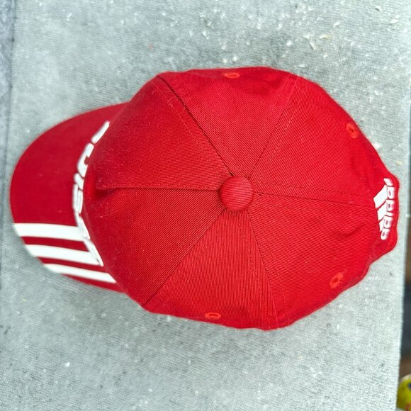 Adidas UEFA EURO 2008 Suisse Switzerland Red Baseball Cap Adjustable Hat Striped - Picture 14 of 16